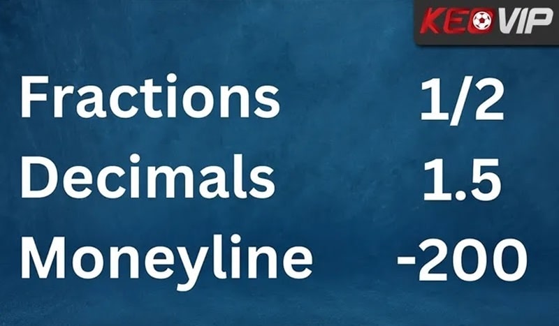 Ngoài Decimal odds thì còn có các loại tỷ lệ cá cược Mỹ, phân số và thập phân